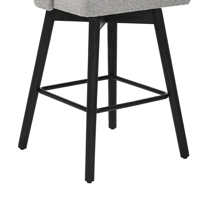 Tabouret bar pivotant Nash de hauteur comptoir - anthracite