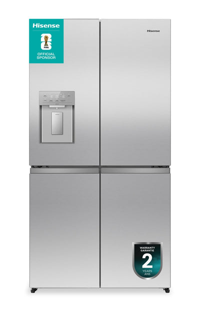 Hisense 36" 22.5 Cu. Ft. Couter-Depth French 4-Door Refrigerator - Stainless Steel - RQ23G4FSEI | Réfrigérateur Hisense de 22,5 pi3 et de 36 po de profondeur comptoir à 4 portes françaises - acier inoxydable - RQ23G4FSEI