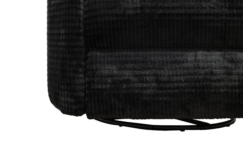 Fauteuil pivotant coulissant à inclinaison électrique Remi de 38 po en tissu avec ports USB - anthracite 