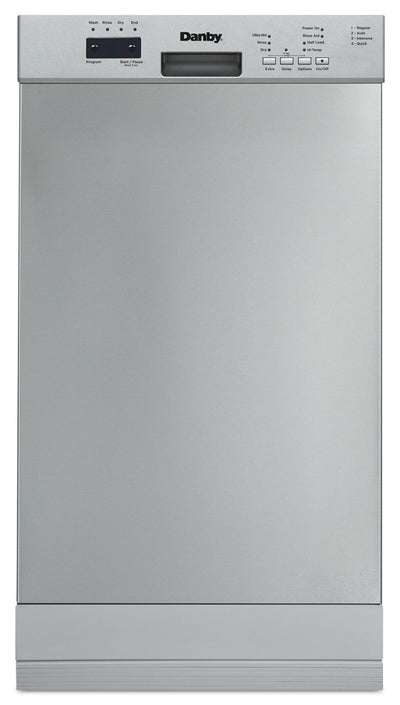 Danby 18" 51 dBA Front-Control Built-In Dishwasher - Stainless Steel - DDW18D1ESS | Lave-vaisselle encastré Danby de 18 po et de 51 dBA avec commandes à l’avant - acier inoxydable - DDW18D1ESS | DDW18D1S