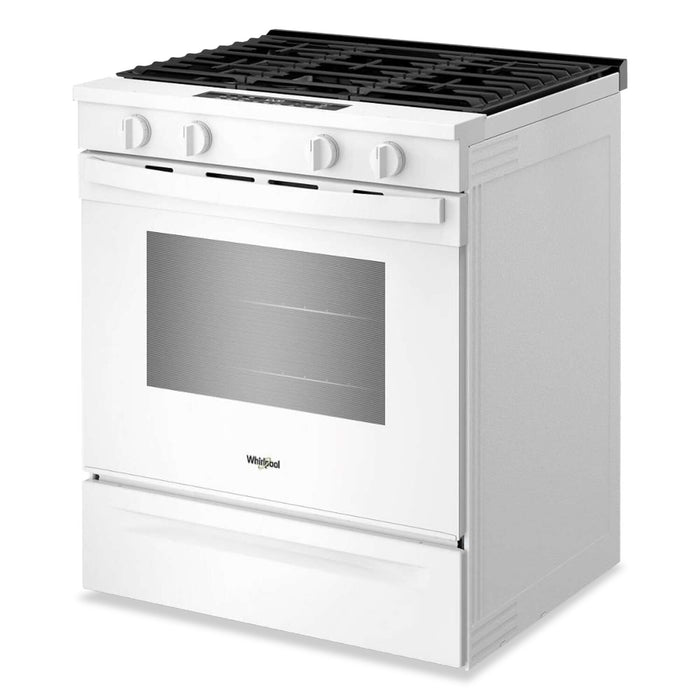 Cuisinière à gaz intelligente Whirlpool de 30 po, 5,0 pi³ avec cuisson à air - blanc - WSGS4530TZ