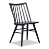 Chaise de salle à manger Astro avec dossier à barreaux en forme de fuseau courbé - noire