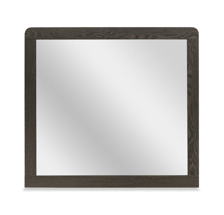 Ensemble de chambre à coucher Sable gris foncé 5 pièces avec lit, commode et miroir - format très grand lit