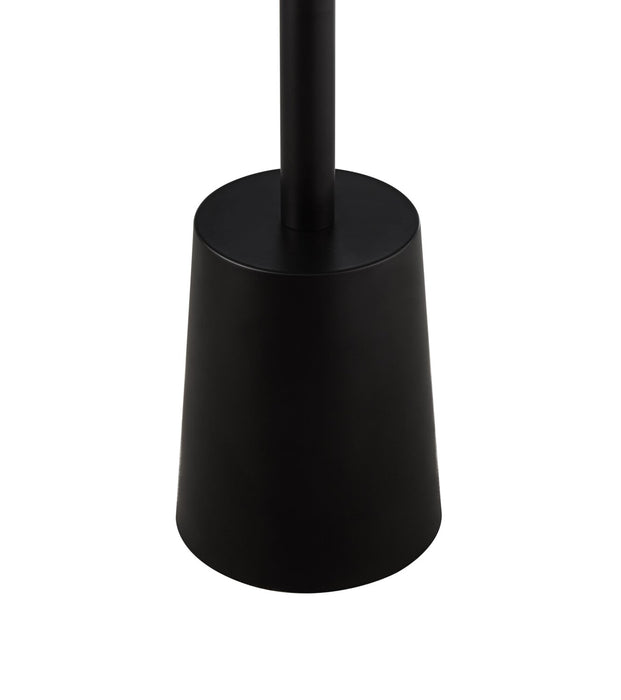 Table d’appoint Nevan de 14 po avec dessus en pierre frittée blanc - noir