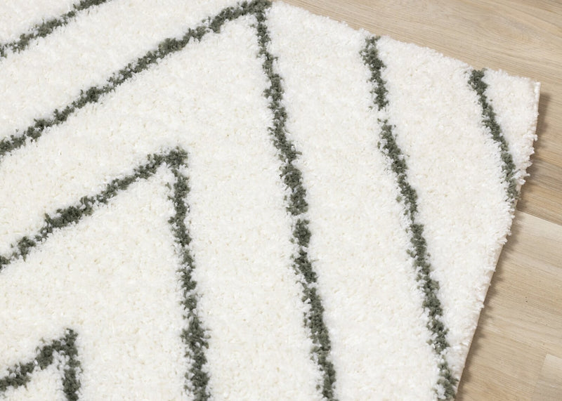 Carpette à poil long Pascal multicolore - 5 pi 3 po x 7 pi 7 po