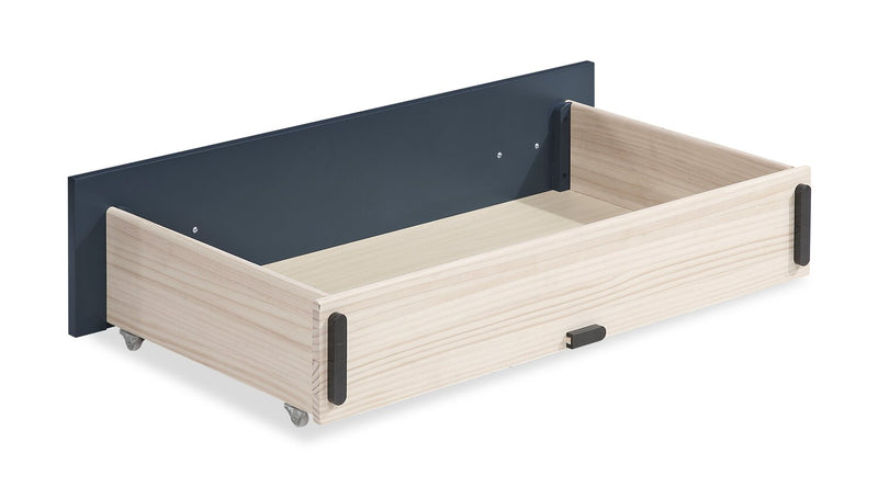 Ensemble 2 tiroirs gigognes Quinn pour lit ou lits superposés - bleu