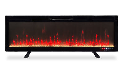Mirage 60" Modern Electric Fireplace - Black | Foyer électrique moderne Mirage de 60 po - noir