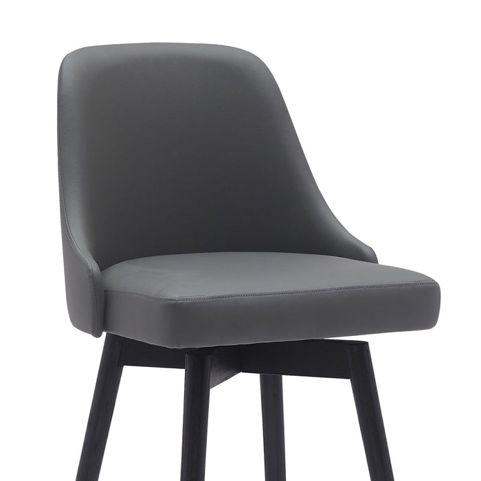 Tabouret bar pivotant Nash de hauteur comptoir - gris foncé