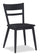 ["Chaise de salle à manger Remi avec dossier en échelle courbé - noire"]