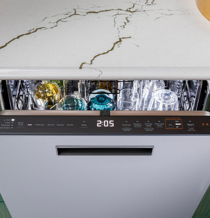 Lave-vaisselle intelligent Café de 24 po et de 39 dBA avec panier supérieur UltraWash - verre platine - CDP888M5VS5