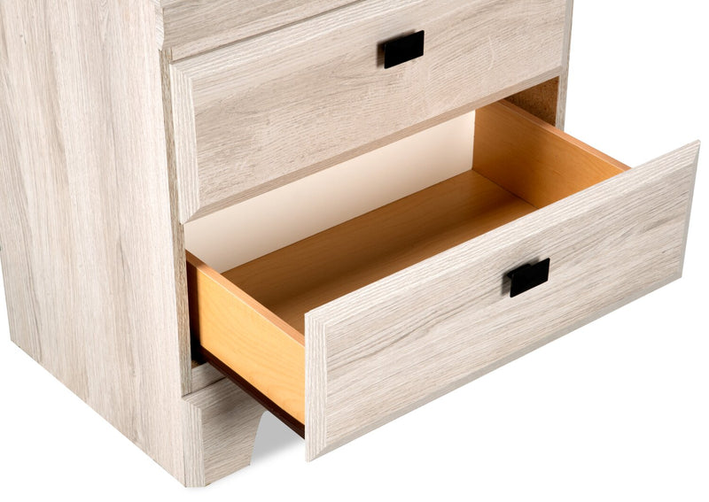 Ensemble de chambre à coucher Yorkdale 6 pièces avec lit de rangement à 12 tiroirs, commode, miroir et table de nuit, blanc - format lit double