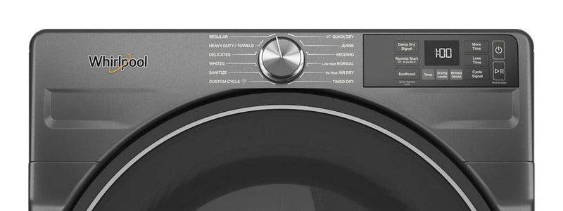 Sécheuse à gaz intelligente Whirlpool de 7,4 pi³ avec Wrinkle ShieldMC - noir volcan - WGD5720RU