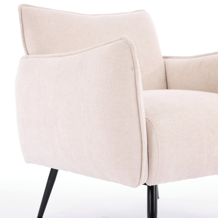 Fauteuil d’appoint Arlo de 29,5 po en tissu d’apparence lin - gris clair