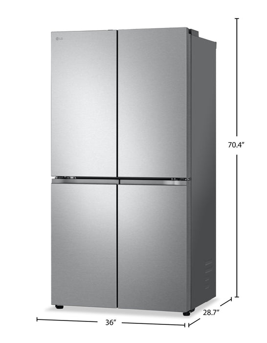 Réfrigérateur LG de 23,6 pi3 et de 36 po de profondeur comptoir à 4 portes françaises avec machine à glaçons - LF24C8200S