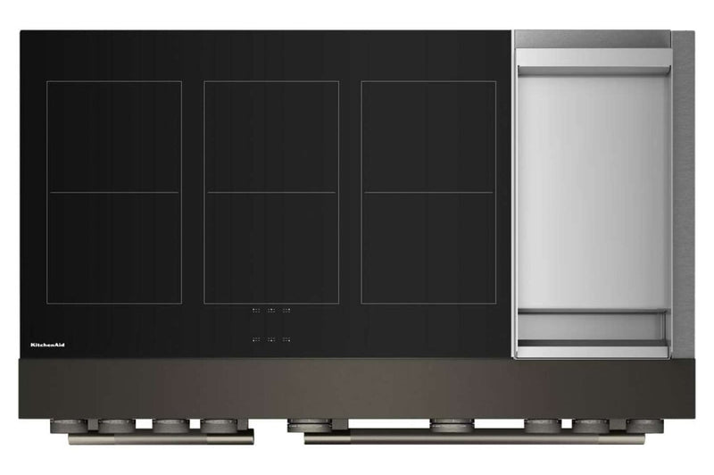Cuisinière à induction amovible KitchenAid de 6,3 pi³ avec plaque chauffante - minerai noir - KFID948SBE