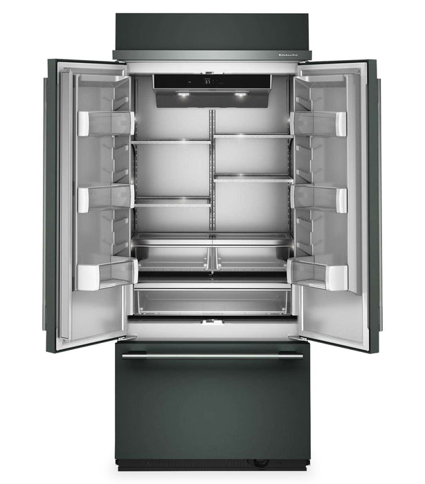 Réfrigérateur KitchenAid de 20,8 pi3 et de 36 po à portes françaises à congélateur inférieur - genièvre - KBFN536SJP