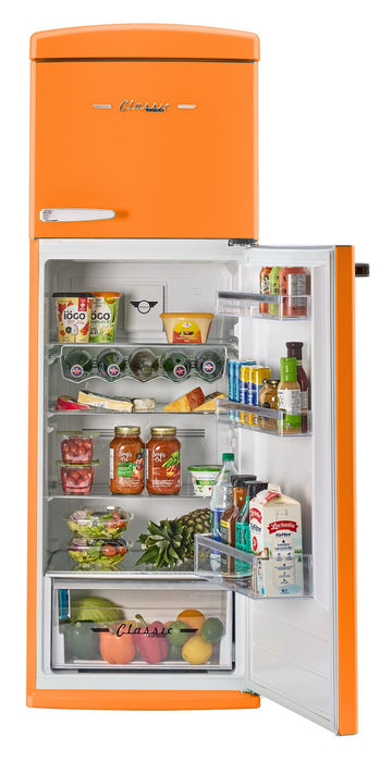 Réfrigérateur Classic Rétro d’Unique de 24 po et de 11 pi3 à congélateur supérieur - orange creamsicle - UNQ-310L O TM
