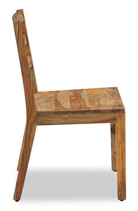 Chaise de salle à manger Indie avec dossier en échelle - naturelle