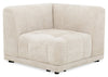Fauteuil en coin modulaire Oaklyn Kort & Co. de 38,5 po en tissu avec coussin de siège capitonné - beige