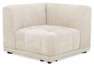 Fauteuil en coin modulaire Oaklyn de 38,5 po en tissu avec coussin de siège capitonné - beige