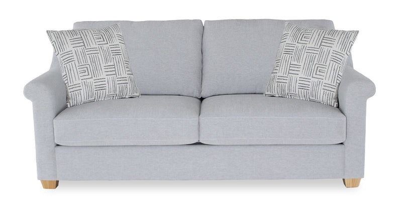 Sofa contemporain Finesse de 81 po en tissu de chenille - gris chiné