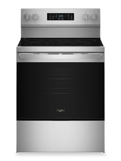 Whirlpool 5.3 Cu. Ft. Electric Range with Air Cooking – Fingerprint Resistant Stainless Steel - YWFES5730SZ   | Cuisinière électrique Whirlpool de 5,3 pi3 avec cuisson à air – acier inoxydable résistant aux traces de doigts - YWFES5730SZ