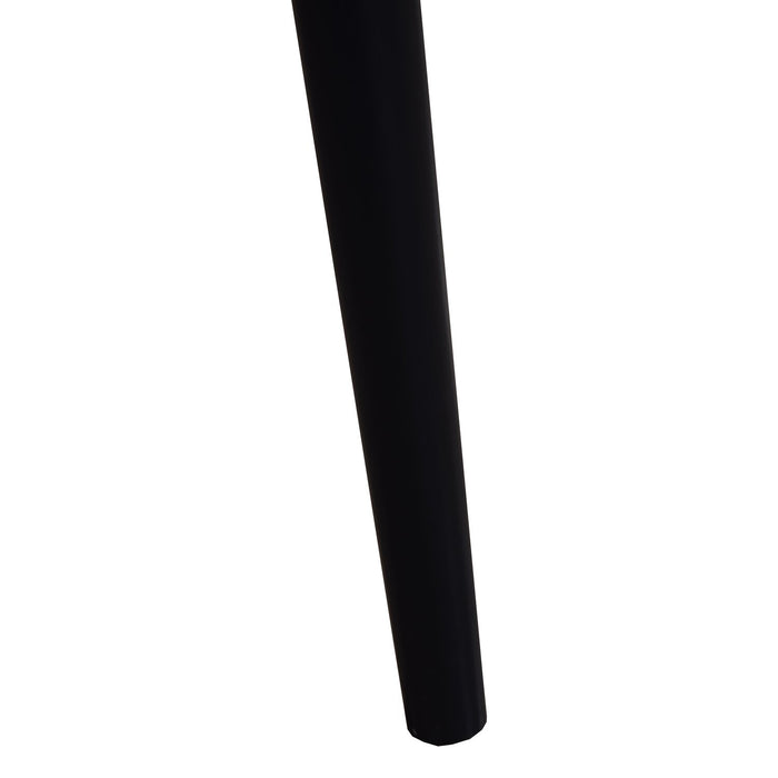 Chaise de salle à manger Astro avec dossier à barreaux en forme de fuseau courbé - noire
