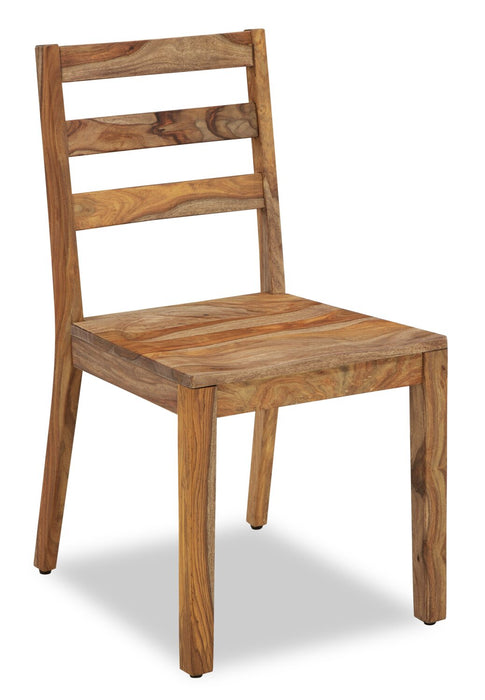 Ensemble de salle à manger Indie 5 pièces avec table, rallonge de 70 po à 94 po (L) et 4 chaises - naturel
