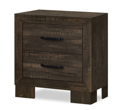 Ethan Bedside 2-Drawer Nightstand, 22"W x 23"H - Rustic Brown | Table de nuit Ethan de 22 po (L) x 23 po (H) à 2 tiroirs - brun rustique
