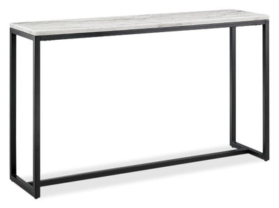 Webber 48" Modern Marble Sofa Table - White | Table de salon moderne Webber de 48 po en marbre - blanche