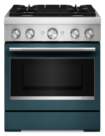 KitchenAid 4.1 Cu. Ft. Dual Fuel Range with No Preheat Air Fry Mode – Agave - KFDS930SAG | Cuisinière hybride KitchenAid de 4,1 pi3 avec mode de friture à air sans préchauffage - agave - KFDS930SAG