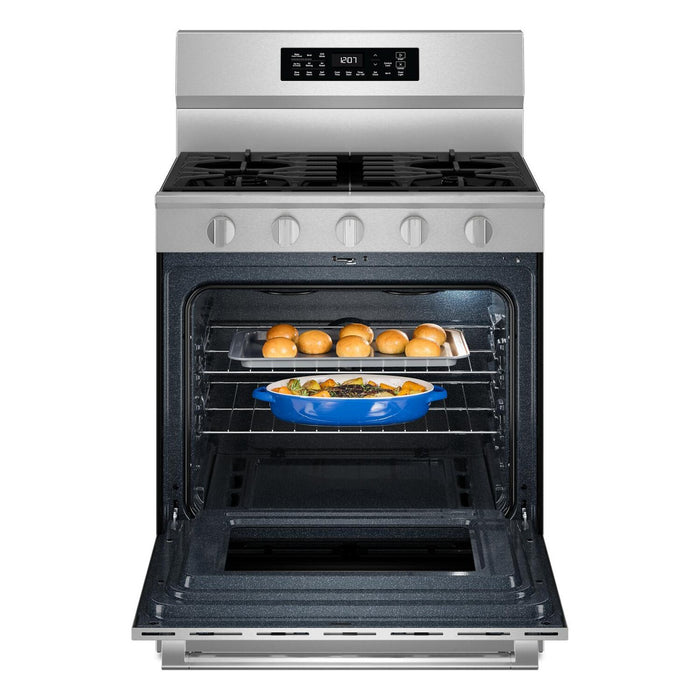 Cuisinière à gaz Maytag de 5 pi³ et de 30 po avec friture à air sans préchauffage - acier inoxydable résistant aux traces de doigts - MFGS7030SZ