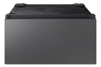 Samsung Bespoke 27" Laundry Pedestal with Storage Drawer – Dark Steel - WE602NSUS | Piédestal de buanderie 27 po Bespoke de Samsung avec tiroir de rangement - acier foncé - WE602NSUS/US | WE602NSU
