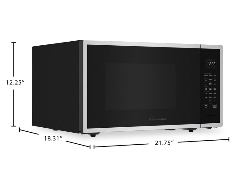 Four à micro-ondes de comptoir KitchenAid de 1,6 pi3 avec nettoyage à la vapeur - acier inoxydable - YKMCS122RSS