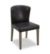 Chaise de salle à manger Arlo en tissu de cuir végétalien - brun bison