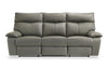 Sofa à inclinaison électrique Matteo de 88 po en cuir véritable - gris Aviarah