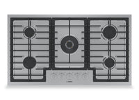  Surface de cuisson à gaz Bosch de série 800 de 36 po avec brûleur puissant à flamme double - NGM8659UC 