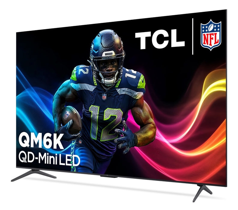 Téléviseur intelligent QLED TCL de série QM6K UHD 4K de 55 po avec Google TVMC et mini DEL QD (55QM6K)