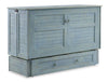 Armoire-lit Parker avec matelas en mousse à mémoire de forme, écume de mer - format grand lit