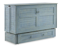  Armoire-lit Parker avec matelas en mousse à mémoire de forme, écume de mer - format grand lit