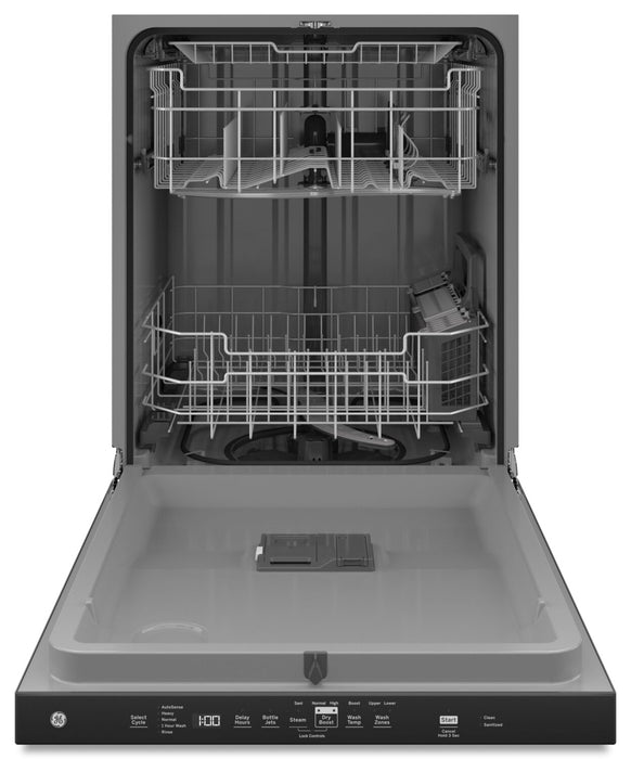 Lave-vaisselle GE avec commandes sur le dessus, cycle de désinfection et 3e panier - GDP630PYRFS
