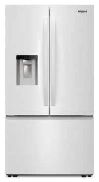  Réfrigérateur Whirlpool de 36 po et de 30 pi3 à portes françaises avec machine à glaçons double - blanc- WRFF3736SW 
