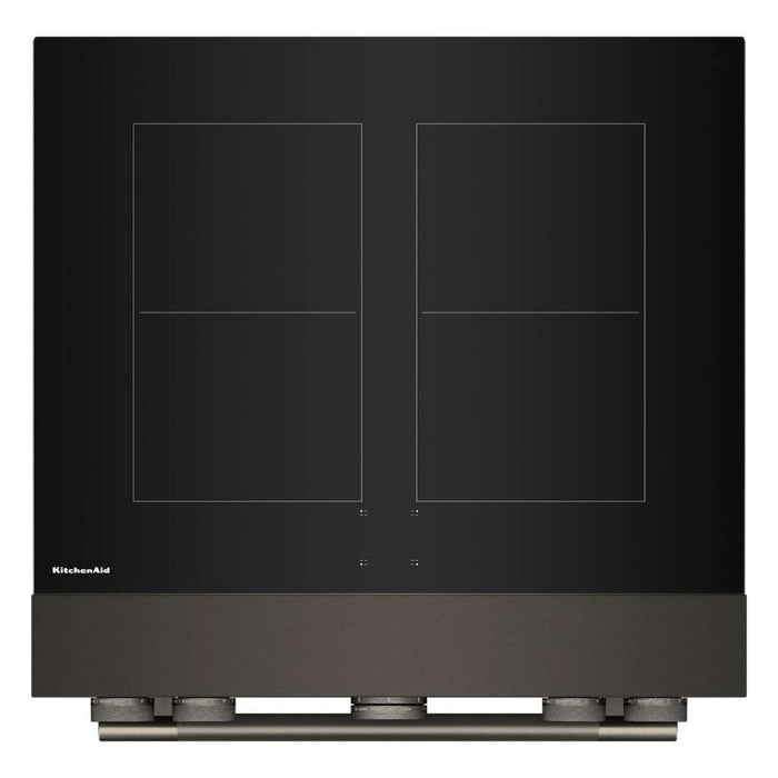 Cuisinière KitchenAid de 4,1 pi3 et de 30 po à convection avec friture à air sans préchauffage - minerai noir - KFIS930SBE