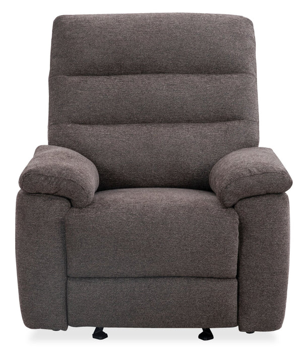 Fauteuil inclinable Jasper de 37 po en tissu de chenille - brun