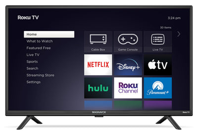MAGNAVOX 32" HD Ready Roku Smart TV | Téléviseur intelligent MAGNAVOX de 32 po avec Roku TVMC et prêt pour la HD | MRT3205R