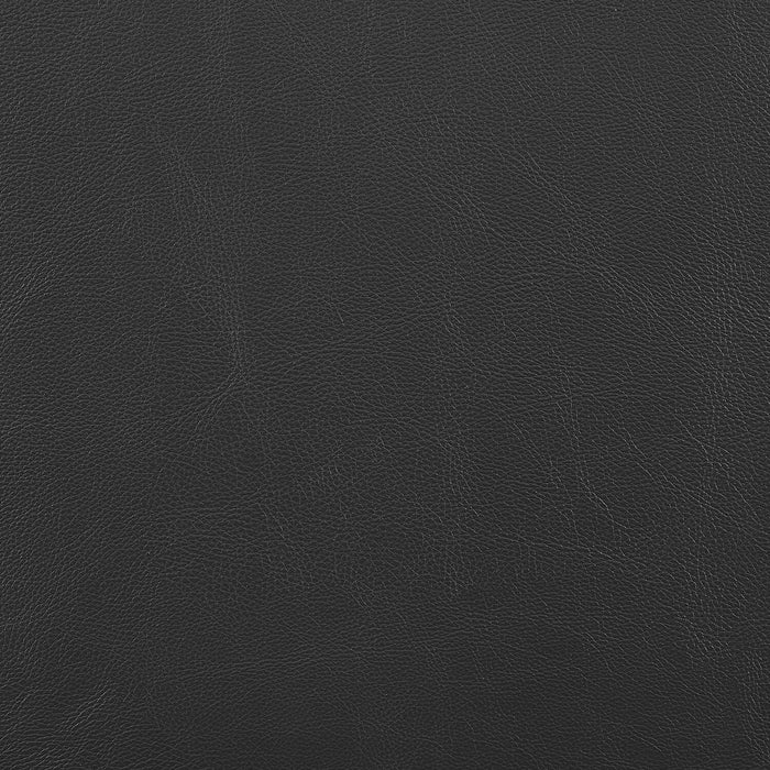 Pouf de rangement carré Manitoba de 18 po en similicuir - noir