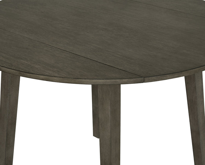 Table de salle à manger ronde Bryn de 42 po avec abattant - gris foncé