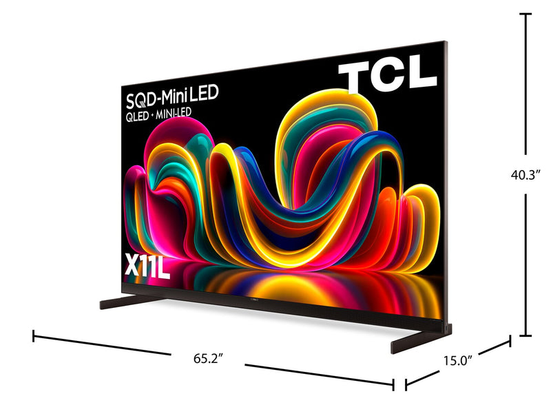 Téléviseur intelligent SQD Mini DEL TCL X11L 4K de 75 po avec Google TV (75X11L) - modèle 2026