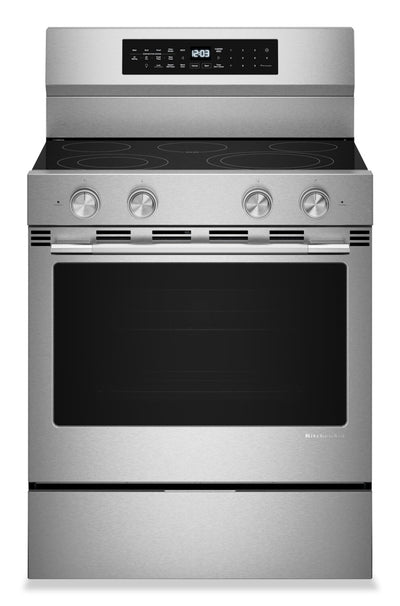KitchenAid 30" 5.3 Cu. Ft. Electric Range - Fingerprint Resistant Stainless Steel - YKFES530SPS | Cuisinière électrique KitchenAid de 5,3 pi³ et de 30 po - acier inoxydable résistant aux traces de doigts - YKFES530SPS