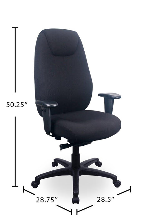 Chaise de bureau Finley de Tempur-Pedic de 28,5 po - noire